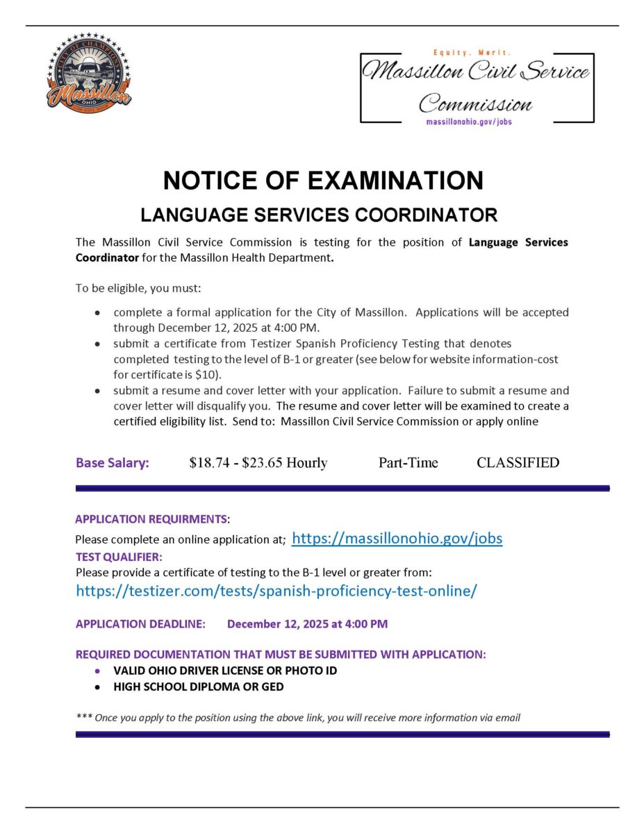 Language Services Coordinator Announcement December 2025 Page 1
