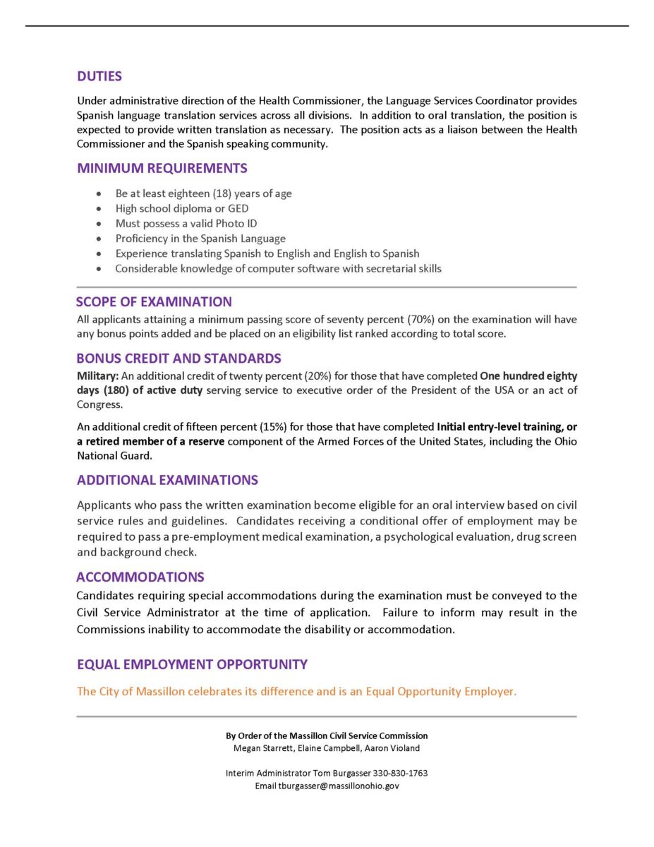 Language Services Coordinator Announcement December 2025 Page 2