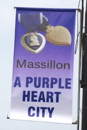 a photo have says a purple heart city